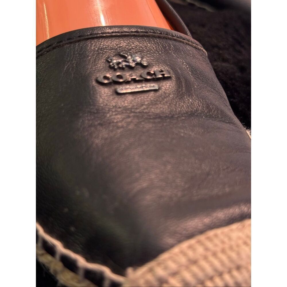 Coach rhodelle espadrille slip pull on sneakers /loafers shoes flats 8B black - Picture 9 of 11